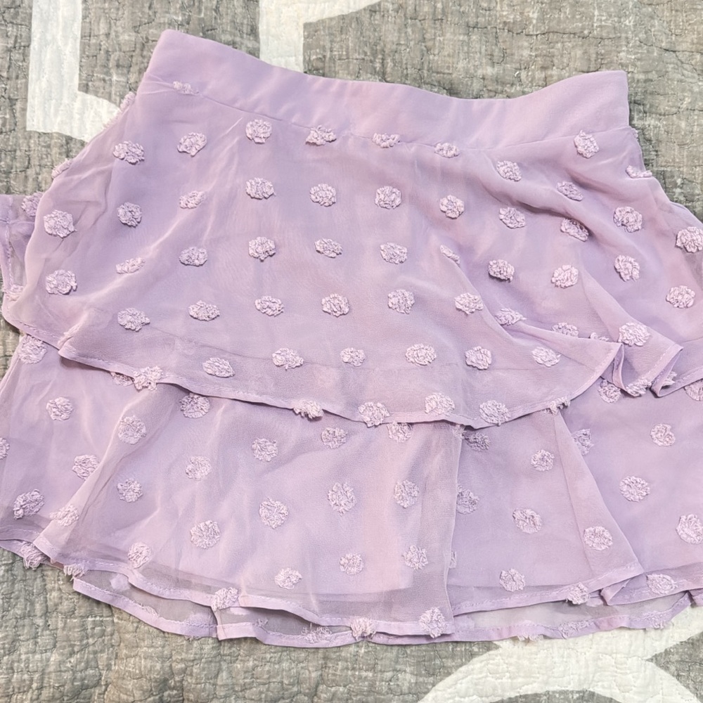Elegant Lavender Layered Skirt